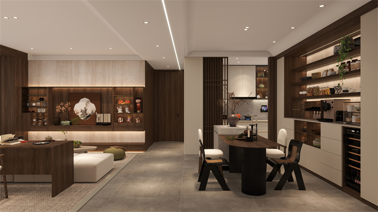 羅亞全屋定制林隱系列：墨韻林隱處，東方雅居生